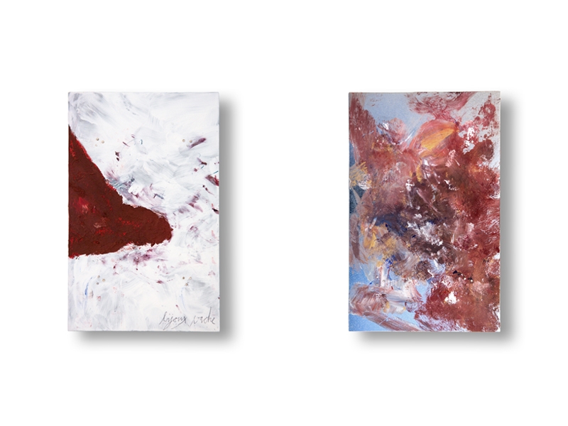 Robert Smit, WN 365 and WN 366, two brooches, Bijoux Vache, and Tender Touchment, 2016, print and paint on tinplate, dedicated to Manfred Bischoff, photo: Aldo Smit Robert Smit, WN 365 and WN 366, two brooches