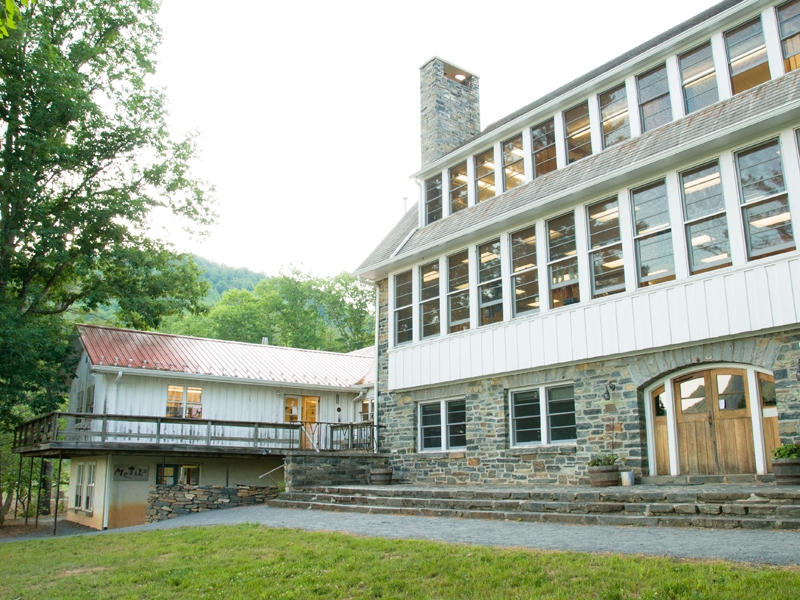 The Penland metals studios (left) and the Lily Loom House