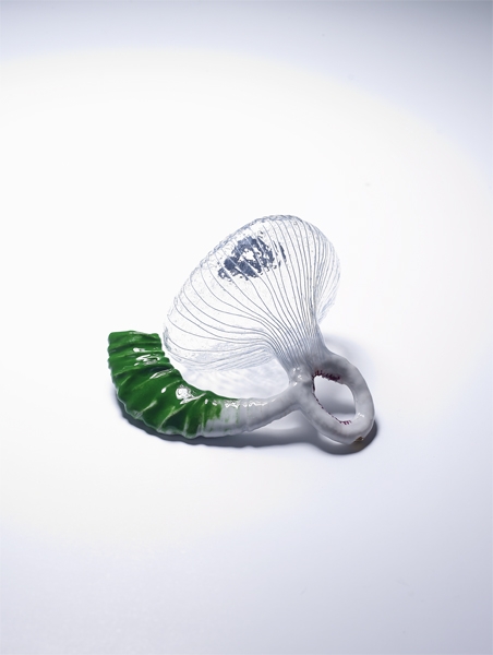 Seulgi Kwon, Still Life, 2014, ring, silicone, pigment, thread, 90 x 100 x 65 mm, photo: Myoungwook Huh Seulgi Kwon, Still Life