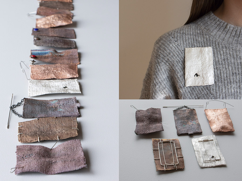 Konstfack - University of Arts, Crafts and Design, in Stockholm, named Teresa Alton Borgelin, from its master's programme in CRAFT! Jewellery and Corpus, as its outstanding student. | Teresa Alton Borgelin, Who I Am and Who You See, 2021, brooch, copper, bronze, silver, stainless steel, enamels, 80 x 60 mm, photo: artist Teresa Alton Borgelin, Who I Am and Who You See