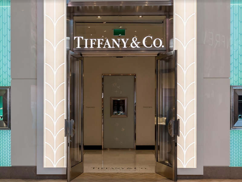 A Tiffany’s store entrance, photo courtesy of Surface