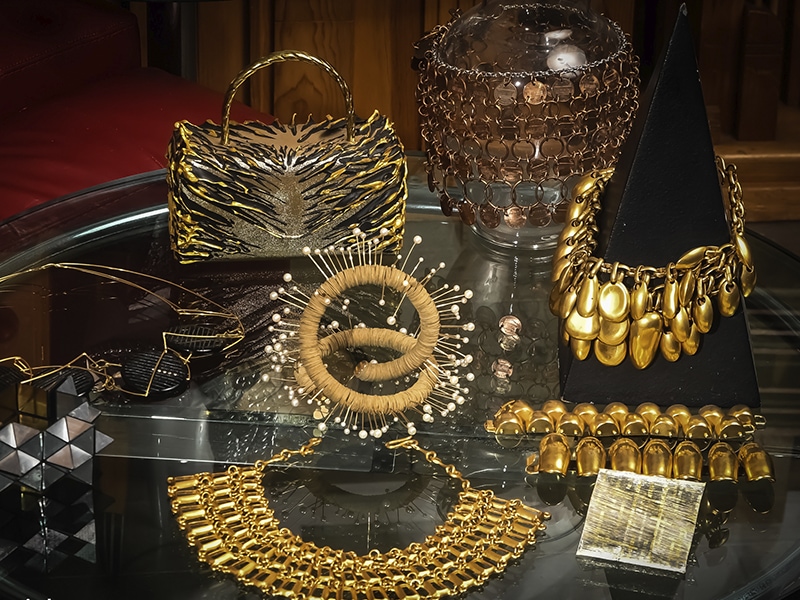 Gold-colored items