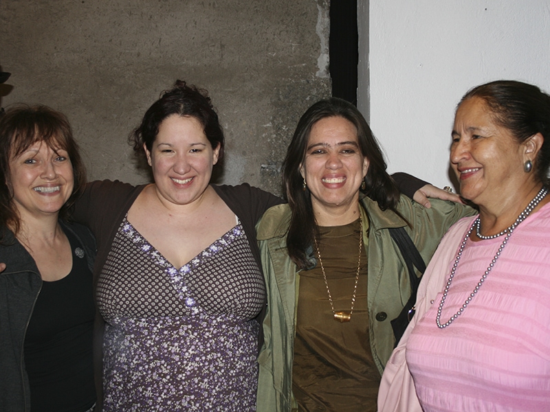 (Left to right) Andrea Wagner, Valeria Vallarta Siemelink, Paola Araiza Bolaños, and Valeria's aunt, Marta Serrano, at Gray Area