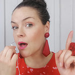 Sanna Svedestedt Carboo wearing earrings and a ring she made. 