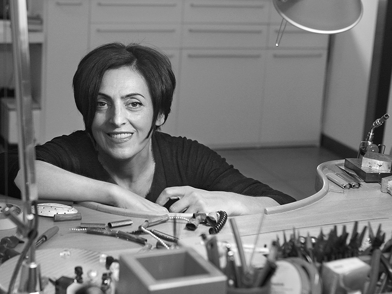 Annamaria Zanella at her bench