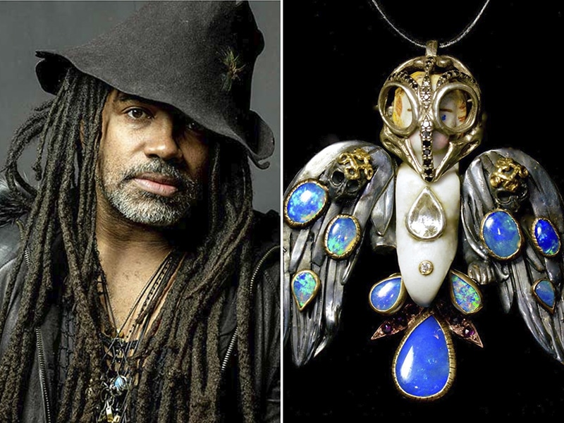 Terry Castro and one of his pendants