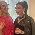 (Left to right) Renee Lupperger and Kiki Velazquez, both employees at Alexis Bittar, wear pieces by the jeweler, who was awarded one of the 2023 MAD About Jewelry Awards. Photo: Jennifer Altmann