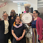 (Left to right) JB Jones, co-founder of NYC Jewelry Week; jewelry designer Beau McCall; Bryna Pomp, director of MAD About Jewelry; Peter “Souleo” Wright; and Bella Neyman, co-founder of NYC Jewelry Week. Photo: Jennifer Altmann 
