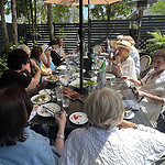 AJF travelers at lunch
