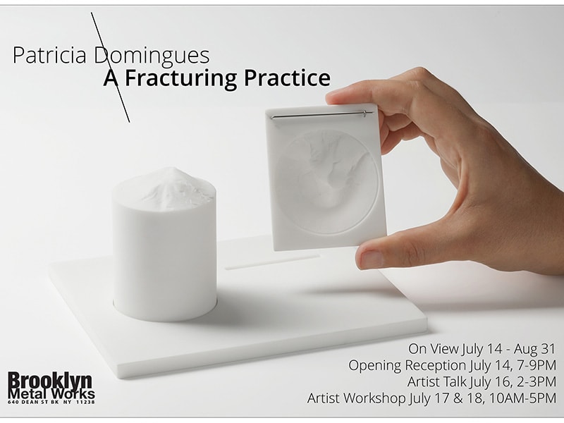 Promotional postcard for A Fracturing Practice | Patricia Domingues