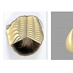 Hair-like textured designs rendered using Rhino