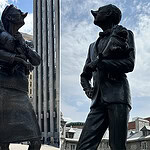 <em>Le Caniche Français et le Carlin Anglais (The English Pug and the French Poodle),</em>also known as <em>Les Deux Snobs (The Two Snobs),</em> on the Place d’Armes in Old Montreal, consists of two amusing sculptures by the Canadian artist Marc André J. Fortier. In Montreal, art is everywhere. 