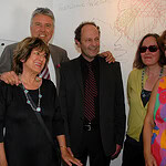 At the opening of the Schmuck special exhibition at the Musée du Bijou Contemporain in 2011, (left to right) gallerist Olga Zobel Biró, Roland Constant (first deputy to the mayor of Cagnes-Sur-Mer), Wolfgang Lösche (the then-head of Galerie Handwerk and the department for trade fairs and exhibitions of the Chamber of Crafts for Munich and Upper Bavaria), Alexandra Bahlmann, and Eva Sarnowski, photo © Ville de Cagnes-sur-Mer