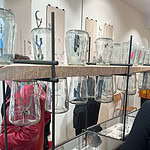 The interior of Mathilde. It has a fascinating way of displaying the jewelry in jars, photo: Bill Baker