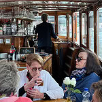 We enjoyed lunch on an architecture cruise along the Amstel River. A view of the tour boat, photo: Bill Baker