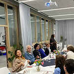 Our creative lunch in the center of a workshop area at PXL-MAD, photo: Bill Baker