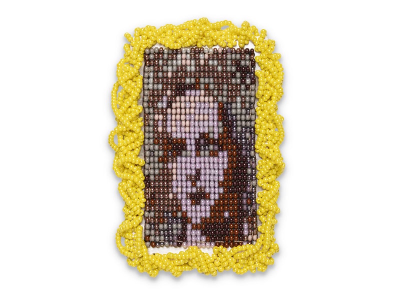 Geraldine Fenn, Untitled collaboration with Marigold beadwork collective, 2025, in silver, glass beads, silk thread, photo courtesy of the artist