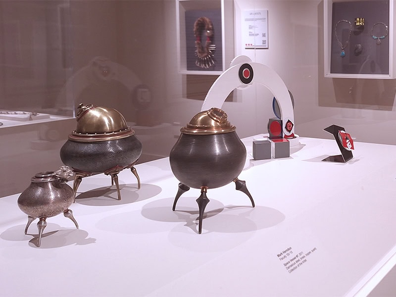Exhibition view, The Stories We Carry, September 30, 2022–March 21, 2028, IAIA Museum of Contemporary Native Arts, Santa Fe, NM, courtesy of the IAIA Museum of Contemporary Native Arts, photo: Sallie Wesaw
