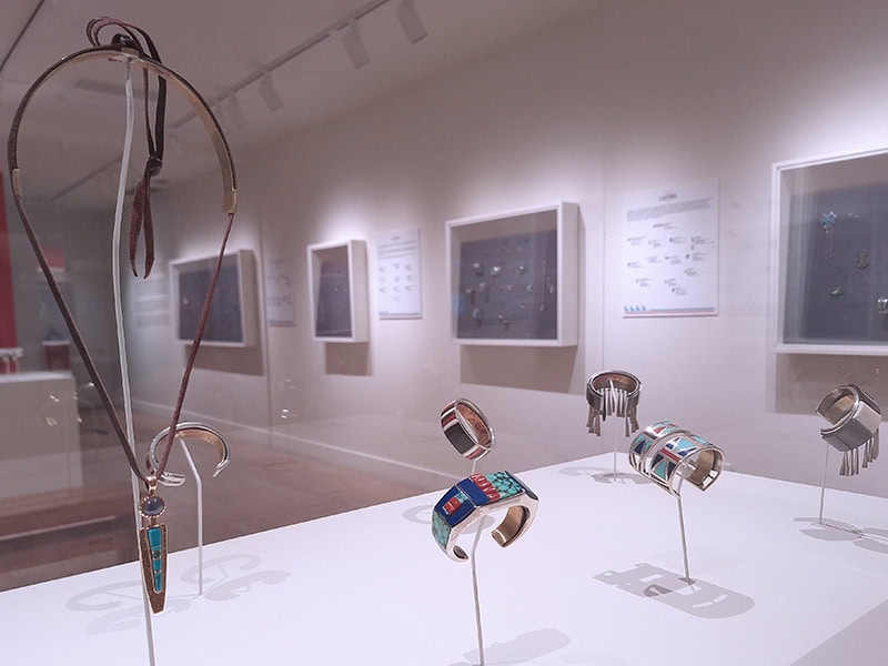 Exhibition view, The Stories We Carry, September 30, 2022–March 21, 2028, IAIA Museum of Contemporary Native Arts, Santa Fe, NM, courtesy of the IAIA Museum of Contemporary Native Arts, photo: Sallie Wesaw