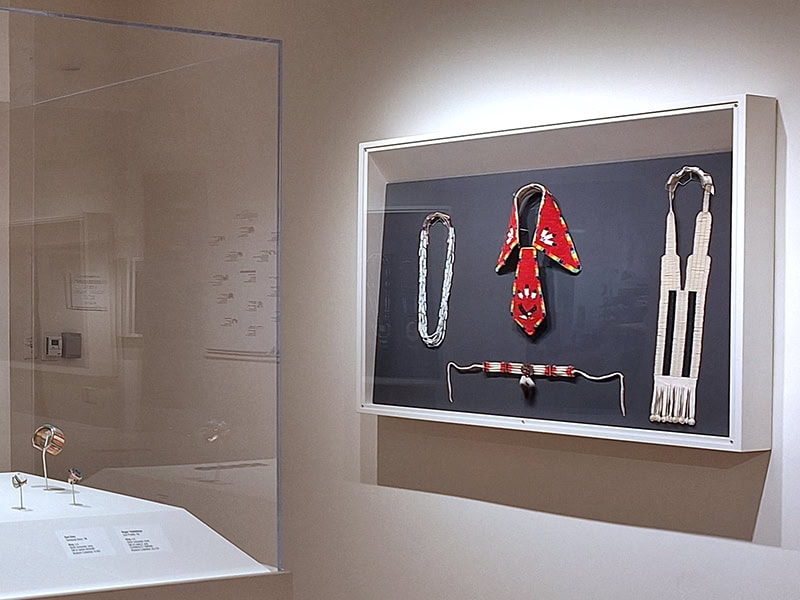 Exhibition view, The Stories We Carry, September 30, 2022–March 21, 2028, IAIA Museum of Contemporary Native Arts, Santa Fe, NM, courtesy of the IAIA Museum of Contemporary Native Arts, photo: Sallie Wesaw