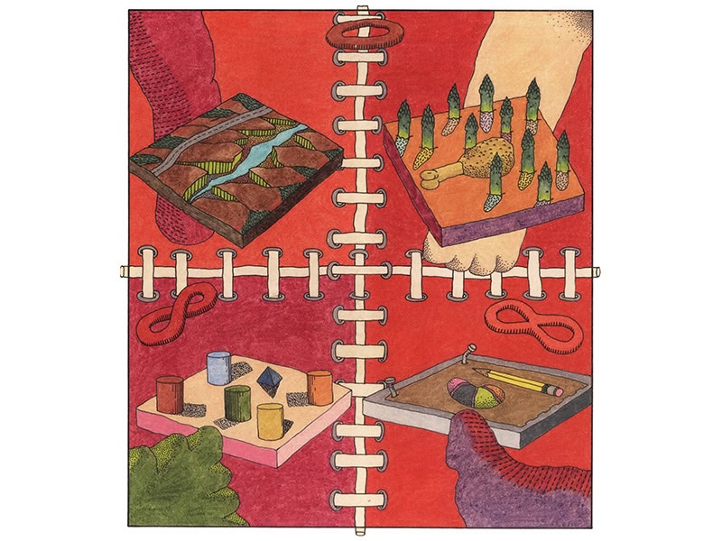 Leslie W. LePere, Robert E. Lee Disliked Cabooses, 1971, ink and colored pencil, 9 x 10 inches (22.9 x 25.4 cm), image courtesy of the estate of LWL