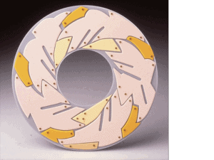 Thomas Gentille, Armlet, 20th century, in ColorCore, acrylic, bronze, photo drawn from snagmetalsmith.org