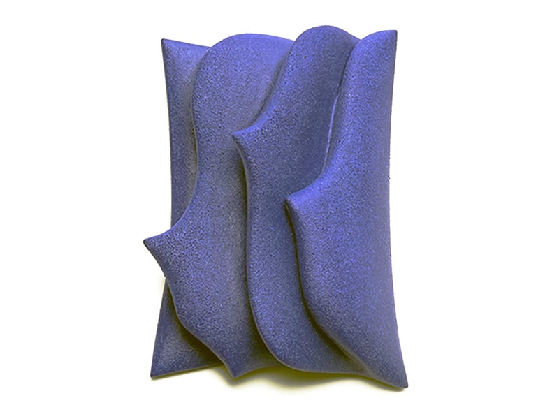 Heejoo Kim, Odyssey, 2024, brooch in enamel on copper, sterling silver, 3 ⅛ x 2 ⅛ x ⅞ inches (78 x 55 x 23 mm), photo: artist