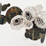 Annaid Hernández Villa, Angustia, 2021, in brass, sterling silver, 9.5 x 3.5 x 5.0 cm, photo courtesy of the artist