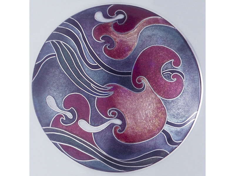 Tereza Seabra, Untitled, 1969, box cover in silver, enamel, 2 inches (50 mm) in diameter, private collection, photo: Bernard Vidal