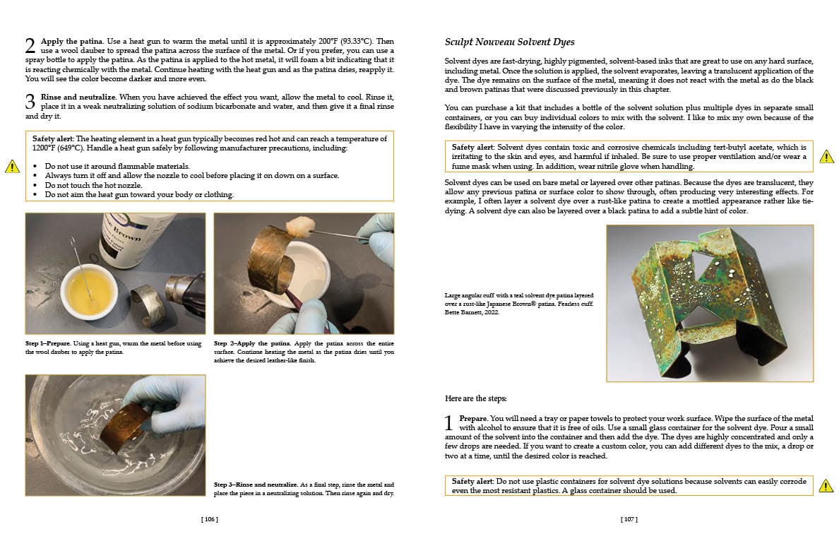 A spread from Creating Steel Jewelry, courtesy of Artisan Ideas, publisher