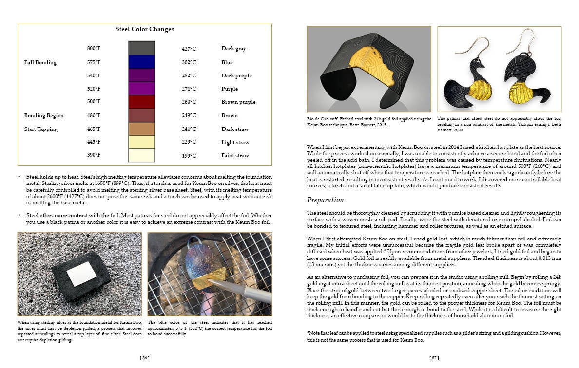 A spread from Creating Steel Jewelry, courtesy of Artisan Ideas, publisher