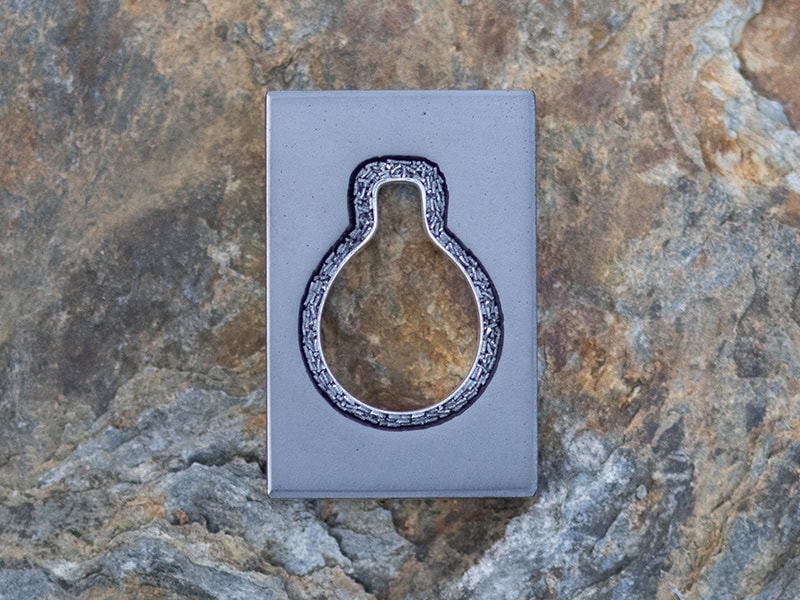 Jolynn Santiago, Aggregate Ring, 2025, in hand-carved graphite, hand-cut sterling silver wire, fine silver sheet, size 4.75, photo: artist