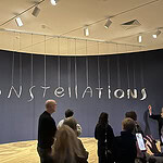 DAY 3, STOP 1: The day started at the DMA for a private tour of Constellations. At the entrance to the exhibition, visitors are greeted by a large inscription—CONSTELLATIONS—cast in aluminum and seeming to float in midair, photo: Elena Karpilova