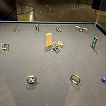 Rings by Gert Mosettig,1977–1990. He was a self-taught jewelry artist who produced three-dimensional sketches rather than two-dimensional drawings. By creating these small maquettes or studies, Mosettig could play with various materials, such as brass tubing and rubber, and forms including spheres and cones, photo: Elena Karpilova