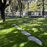 DAY 3, STOP 2: Lunch at the Nasher Sculpture Center, which is adjacent to the Dallas Museum of Art, in the Dallas Arts District. The garden features works by outstanding artists such as Magdalena Abakanowicz, Richard Serra, and others. Here, a piece by Richard Long, photo: Elena Karpilova