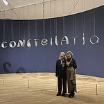 DAY 1, STOP 1: We were privileged to receive an invitation to the private reception and opening of the massive, pivotal exhibition Constellations: Contemporary Jewelry at the Dallas Museum of Art. (Left to right) exhibition curator Sarah Shleuning, exhibition donor and longtime DMA supporter Deedie Potter Rose. She is also a longstanding and cherished member of AJF, photo: Danielle deCongé