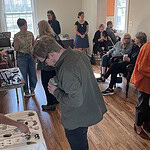 DAY 2, STOP 1: AJF’s group was escorted by luxury minibus to Fort Worth for the day. They indulged in a private showing of artist work for sale at Ana Lopez’s home, as well as a studio tour, photo: Danielle deCongé