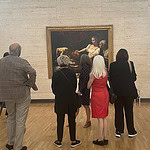 DAY 2, STOP 2: The travelers enjoyed a docent-led tour of the Kimbell Art Museum. Seen here: Caravaggio’s Judith Beheading Holofernes. First they toured the Louis I. Khan-designed building. They then toured the Renzo Piano Pavilion, photo: Danielle deCongé