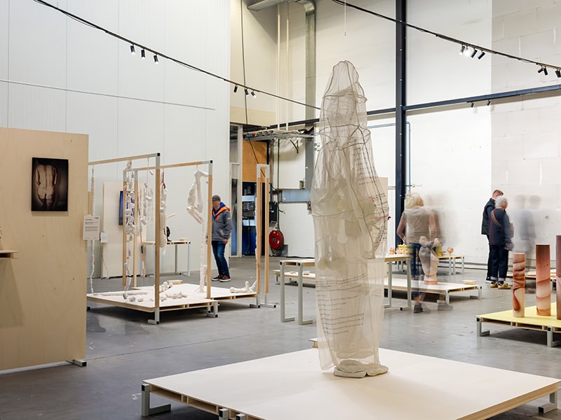 Exhibition view, The Body Collective’s stand at Dutch Design Week in Eindhoven, Netherlands, October 19–27, 2024, photo: Mitch van Schijndel