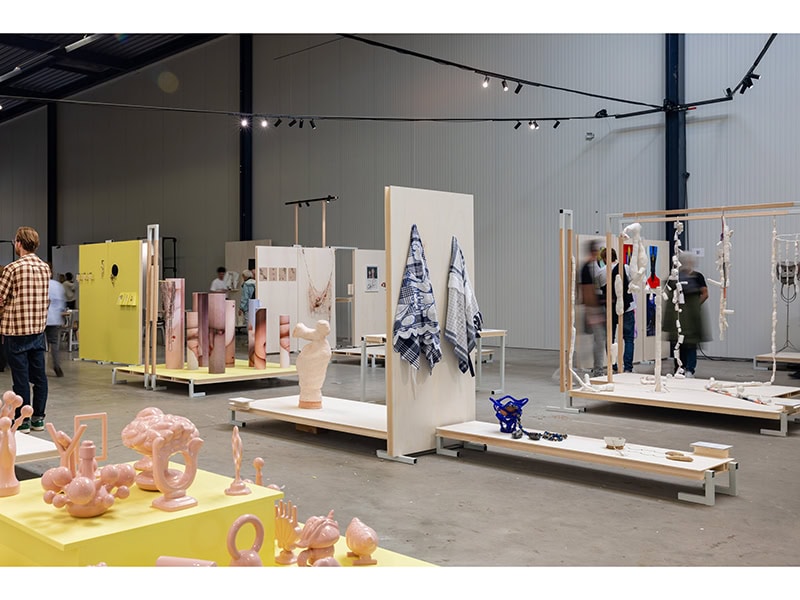 Exhibition view, The Body Collective’s stand at Dutch Design Week in Eindhoven, Netherlands, October 19–27, 2024, photo: Mitch van Schijndel