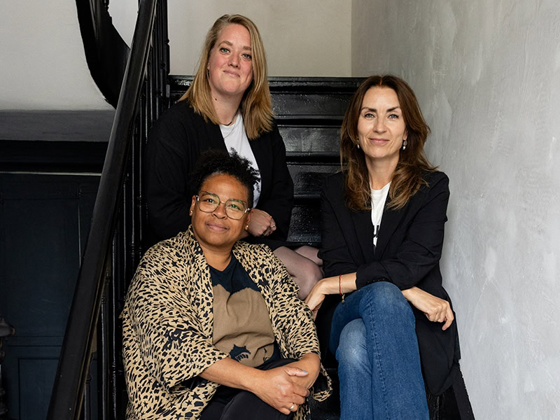 (Clockwise from top) Anke Huyben, Katja Prins, and Chequita Nahar