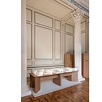 Fairs are an important event for the gallery. Here is a view of the stand at Design Miami Paris in 2024 in the superb Hôtel de Maisons (former home of the Pozzo di Borgo family and rented for a while by Karl Lagerfeld), photo courtesy of Galerie MiniMasterpiece