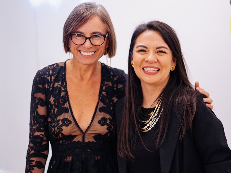 Heidi and Gaby Alvarado. Gaby has worked with Heidi for four years. She is an art jeweler from Mexico City and an incredible asset tothe gallery. She is the one who took Heidi to Mexico for Earrings Galore! Photo courtesy of Heidi Lowe Gallery