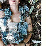 With her research, McPherson explores how waste and microplastics might accumulate in the animal body. How might this be visualized in the bones animals leave behind? How can adornments reflect the changes that the invasion of plastics may cause within human bodies? | Larissa McPherson, Art Field Specimen in Habitat, 2025, in bone, biodegradable PLA, found plastic, found carpet foam, found cord, acrylic spray paint, nickel, sterling silver, brass, 23 ¼ x 12 x 10 inches (59 x 30.5 x 25.4 cm), photo courtesy of the artist