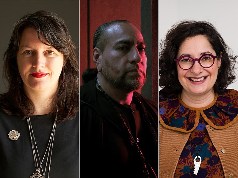 The jurors for the 2027 Solo Exhibition Award: (left to right) Geraldine Fenn, Jorge Manilla, and Bella Neyman, photos courtesy of the jurors