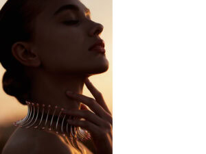 Necklace “Touch” (2025)
Beatriz Biagi
Silver alloy Purentum™ 960 by Kostin’s Lab, rose gold plating, rubber band
Ksenia Zhivaeva

