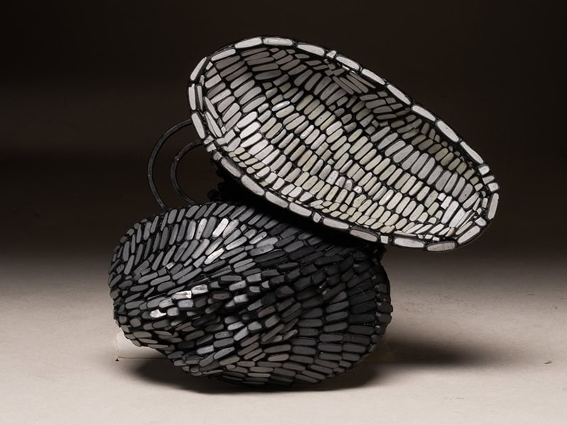 2Roses, Perch, 2026, brooch in polymer clay, stainless steel, 4 x 4 x 1 ½ inches (102 x 102 x 38 mm), photo: Corliss Rose