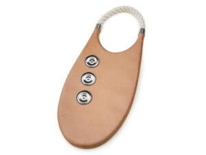 Kerianne Quick, 7.62 x 39 (Oh Well), necklace in titanium, vegetable-tanned leather, cotton, 26 x 11 x 1 inches (660 x 279 x 25 mm), photo: artist